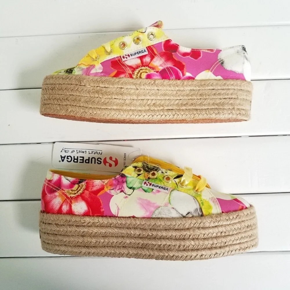 Superga women’s floral platform espadrilles - Picture 11 of 11